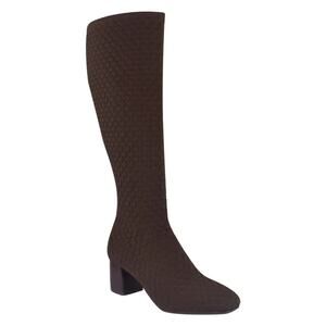 Impo Women's Jenner Stretch Knit Knee High Boots, Java Brown Size 10M